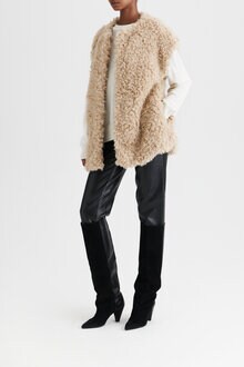 zara faux fur vest