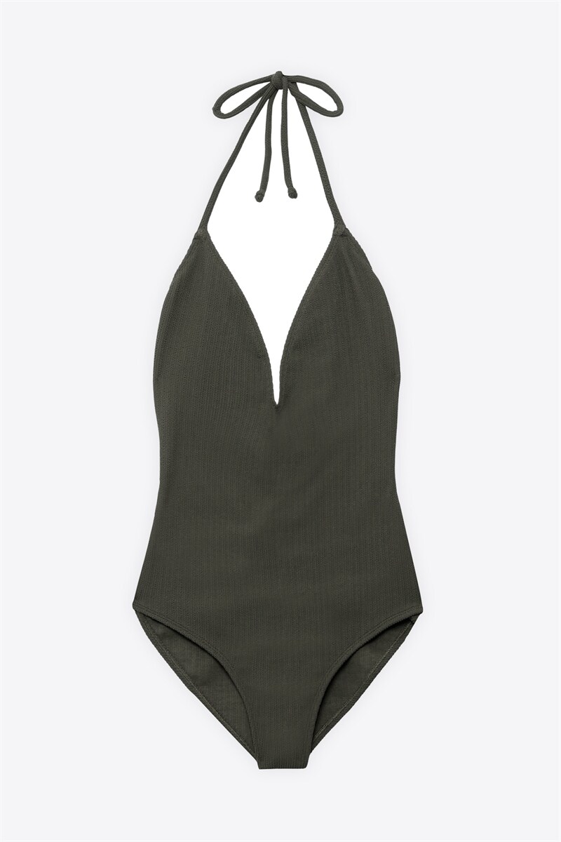 khaki swimsuit