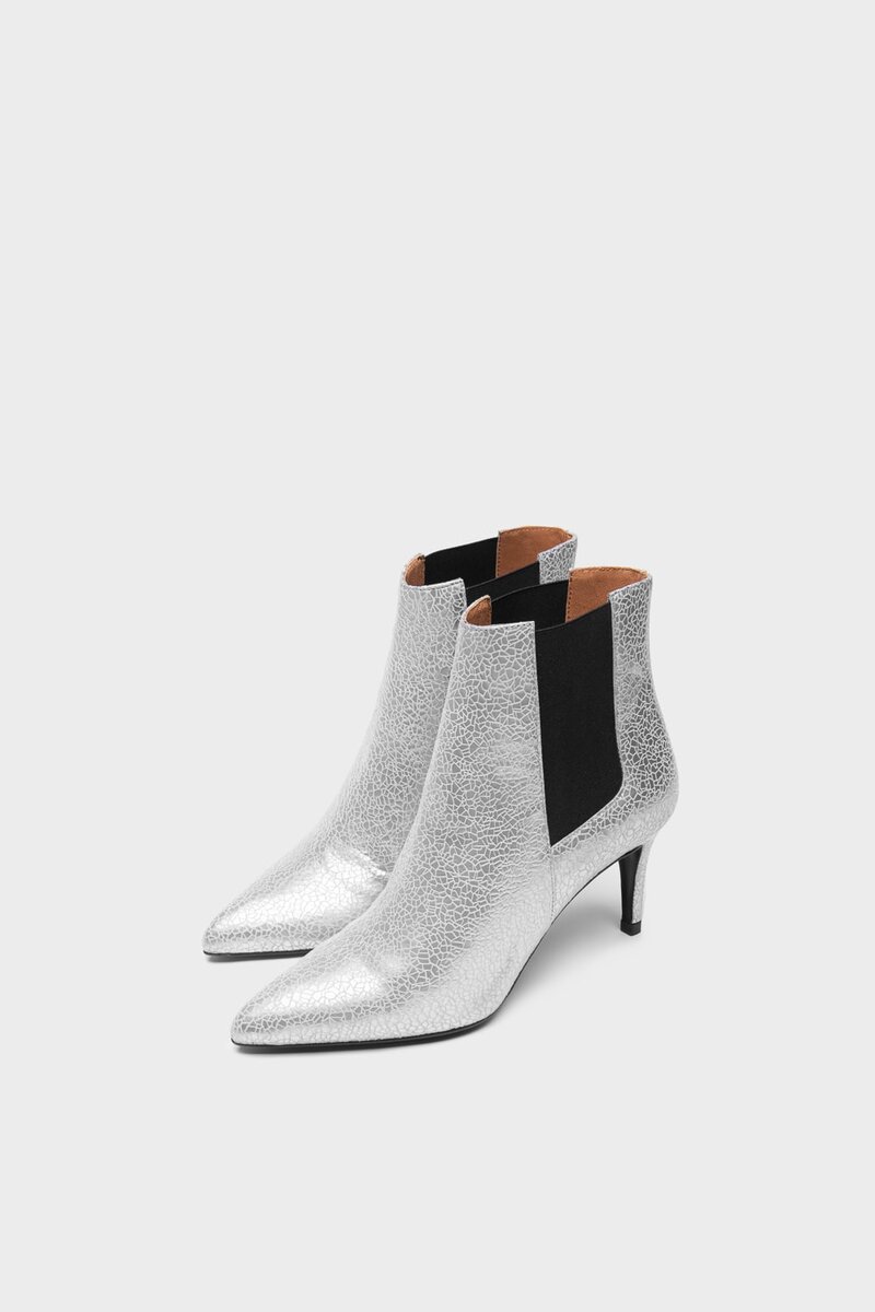 silver grey boots