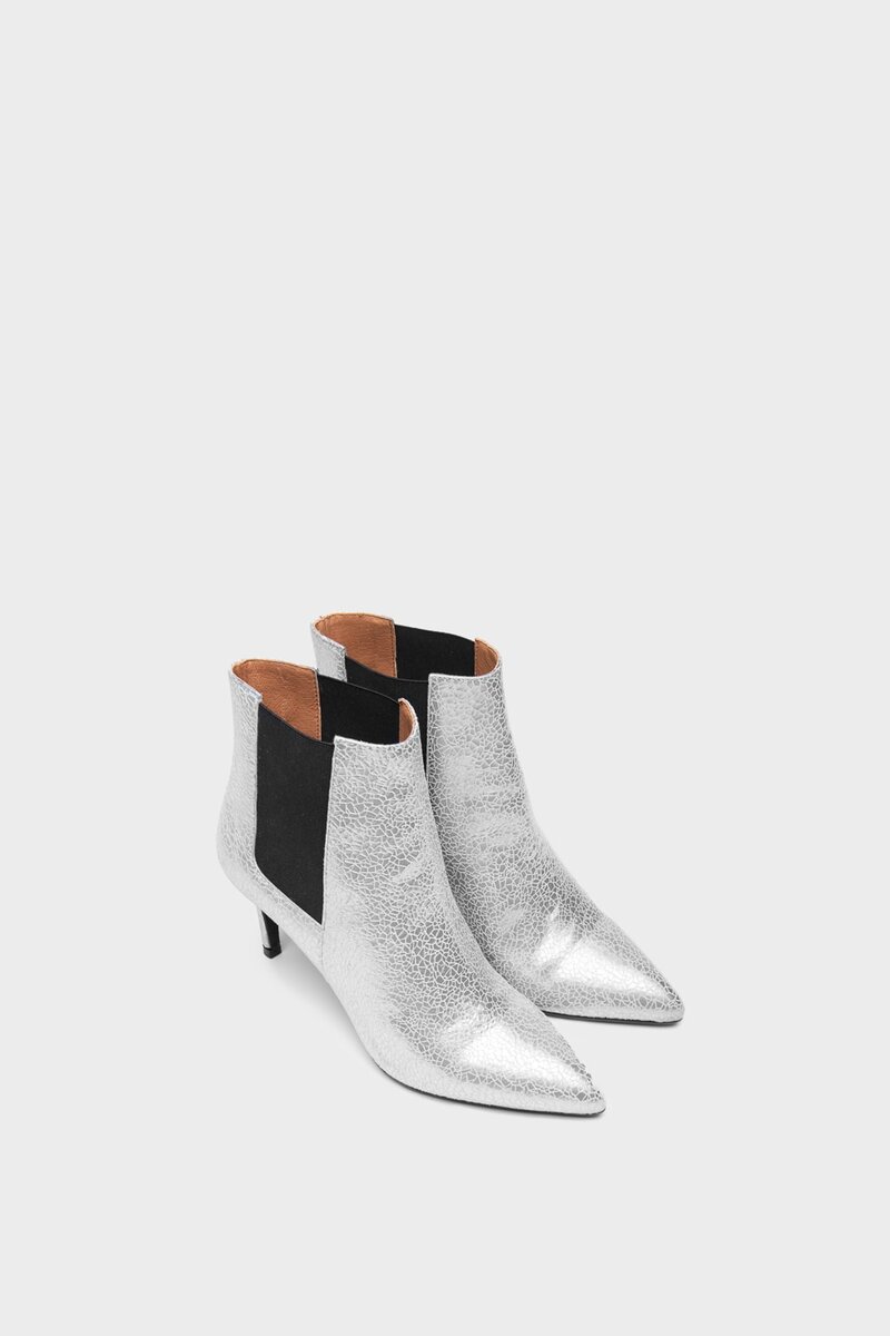 silver grey boots