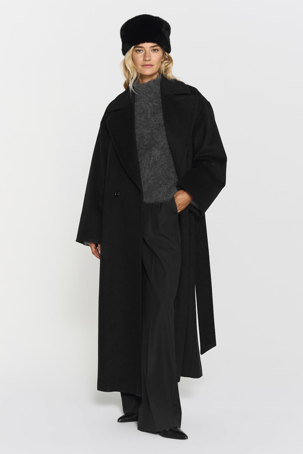Roya Wool Blend Coat