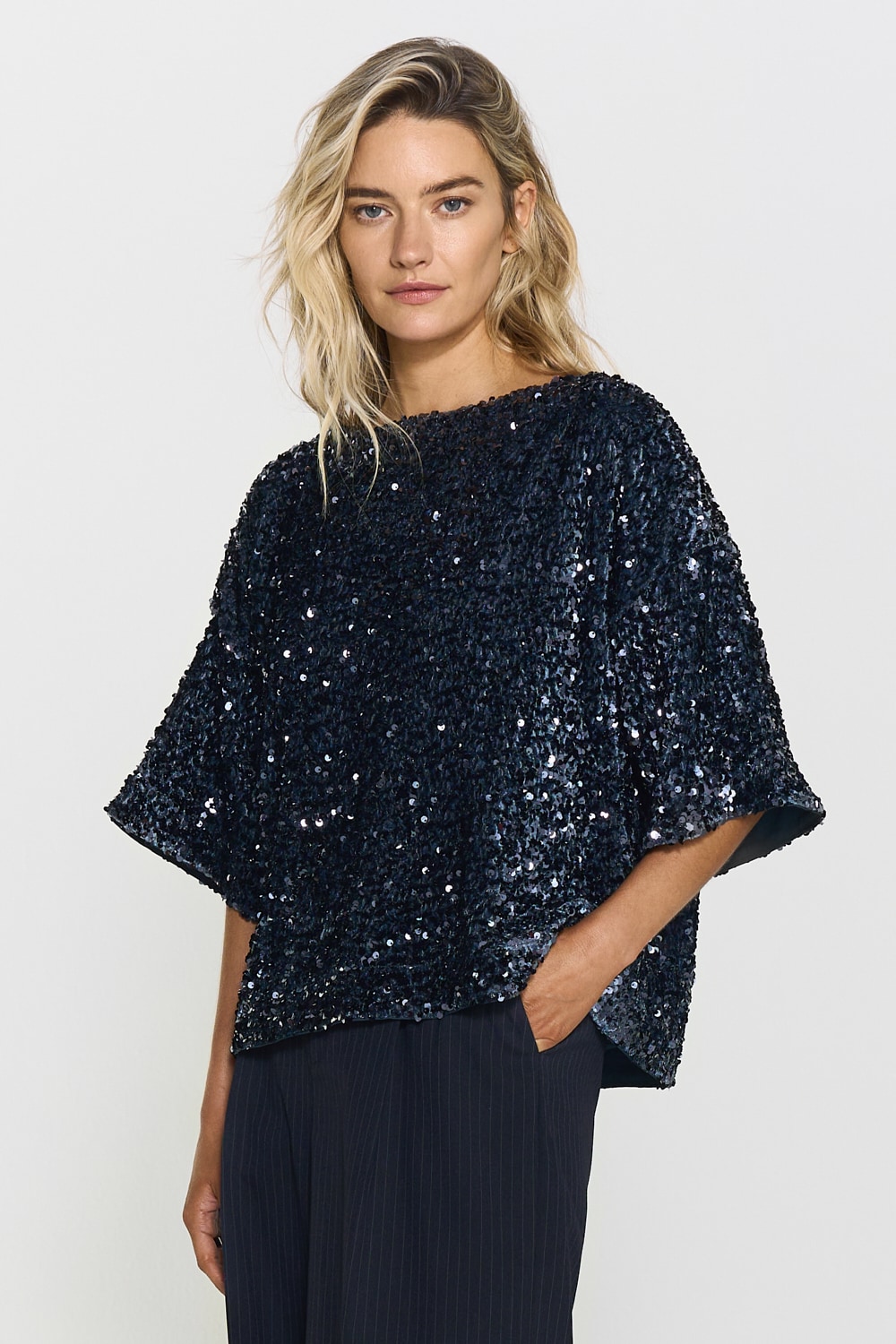 Zoka Sequin Top