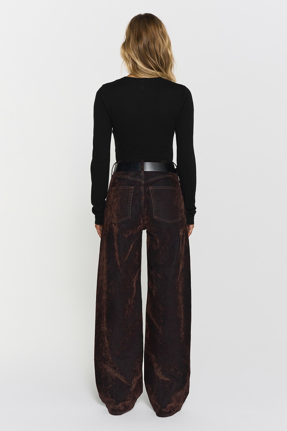 Turid Flocked Denim Jeans