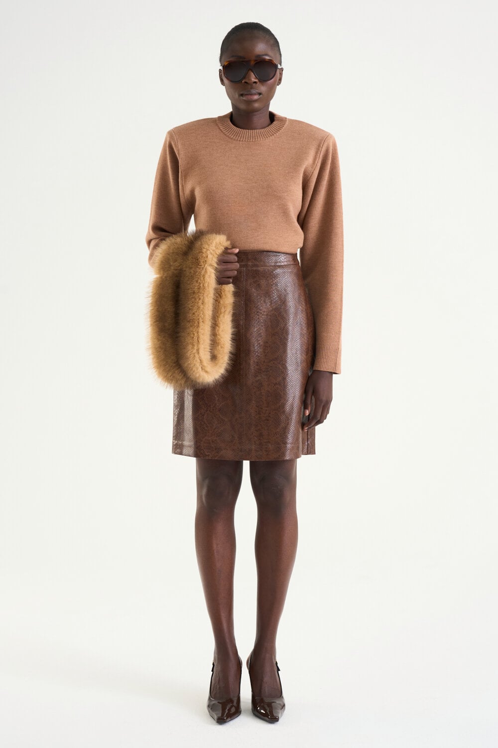 Ramona Faux Leather Skirt