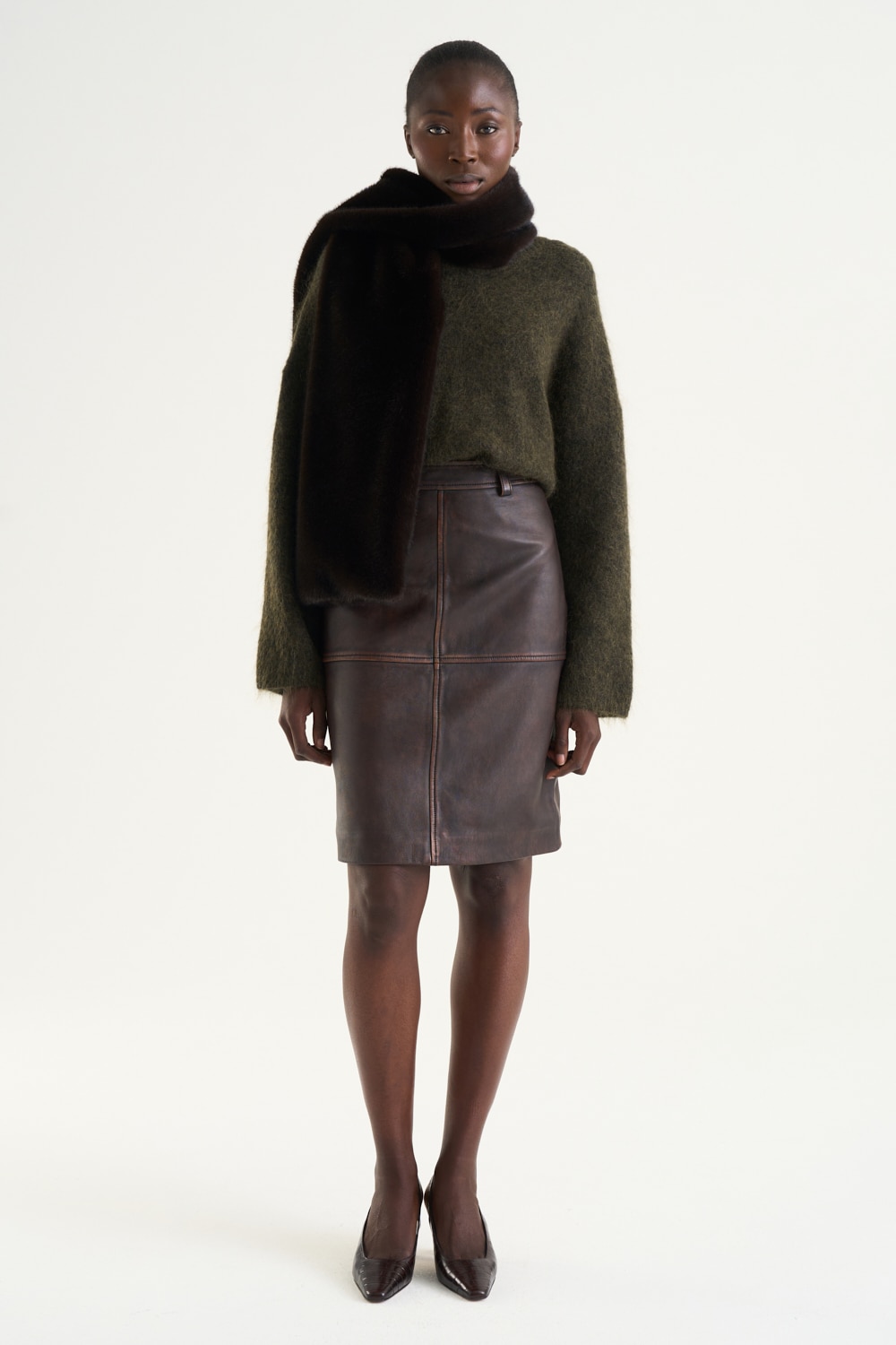 Clara Leather Skirt
