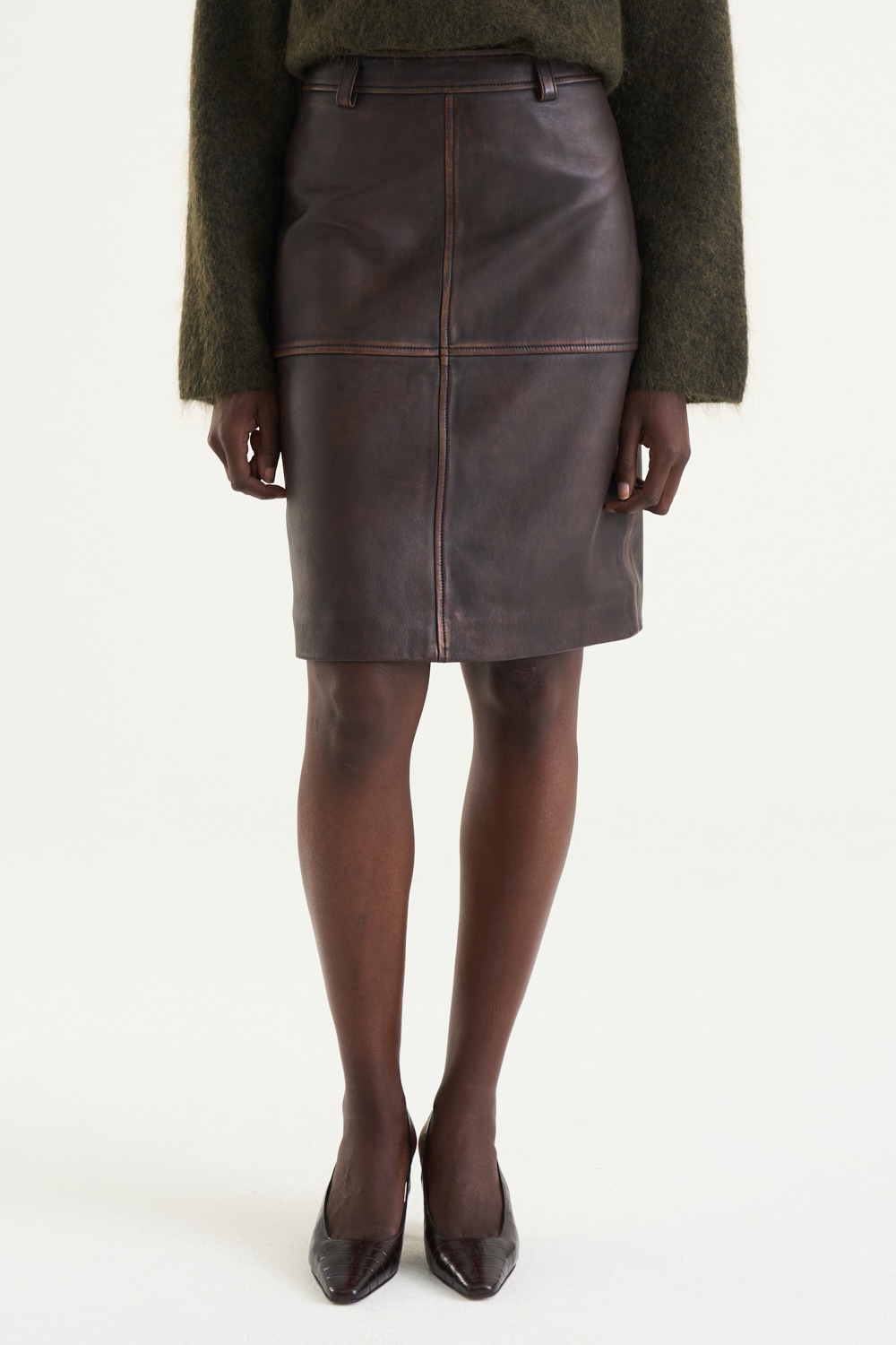 Clara Leather Skirt