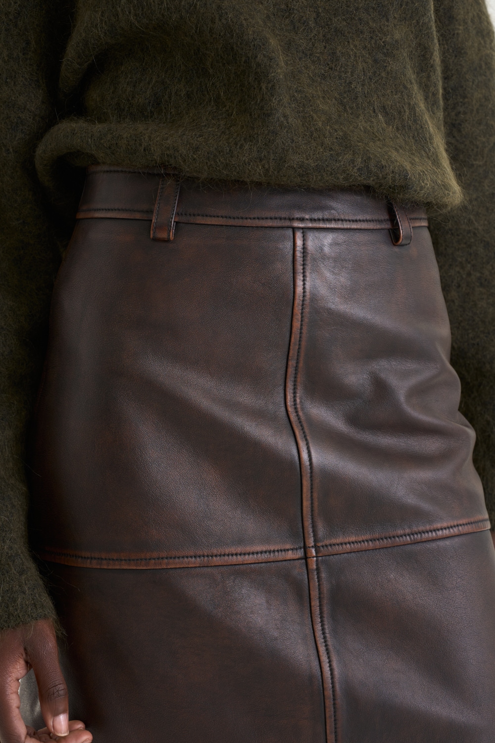 Clara Leather Skirt
