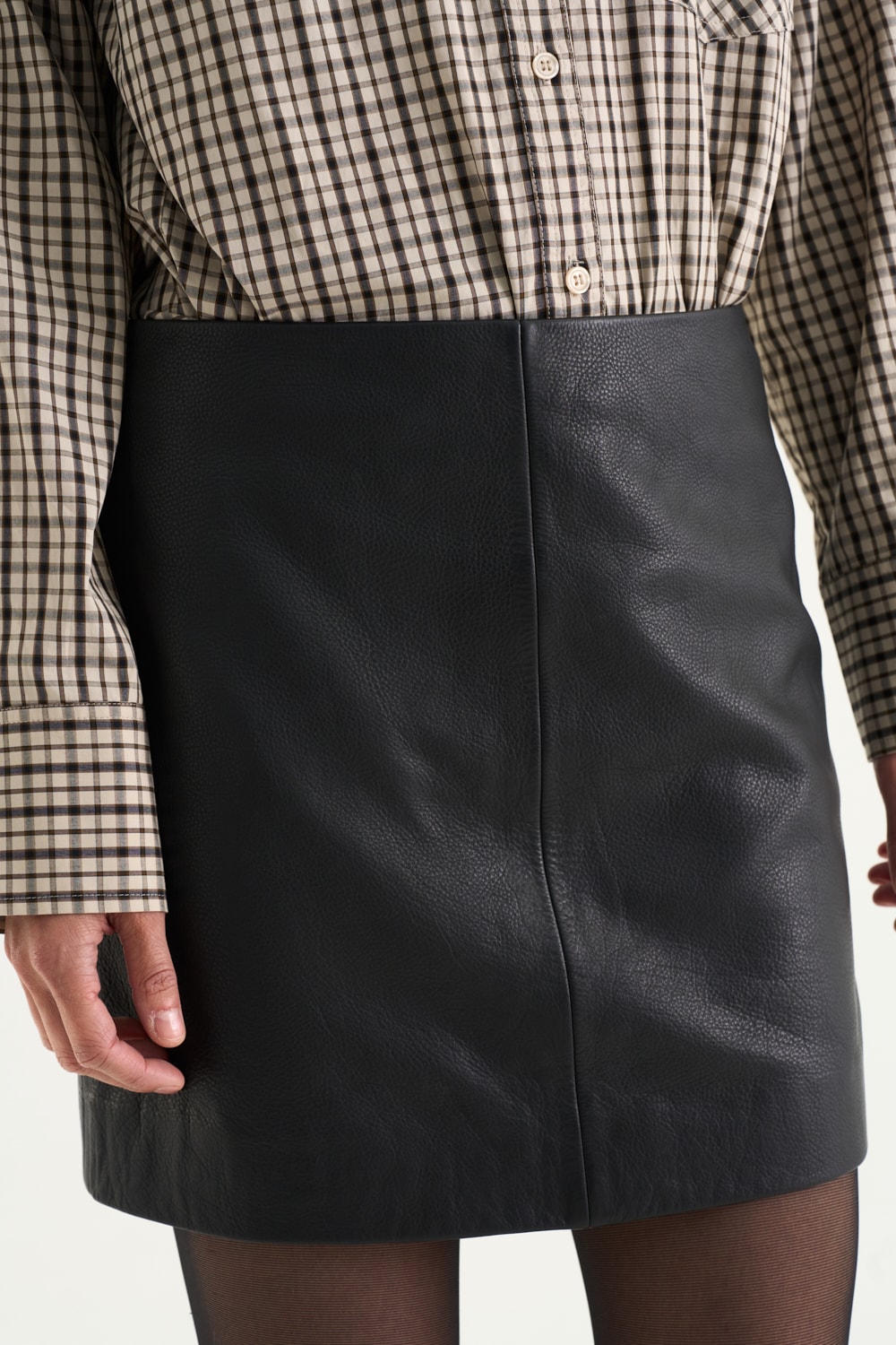 Helia Leather Skirt