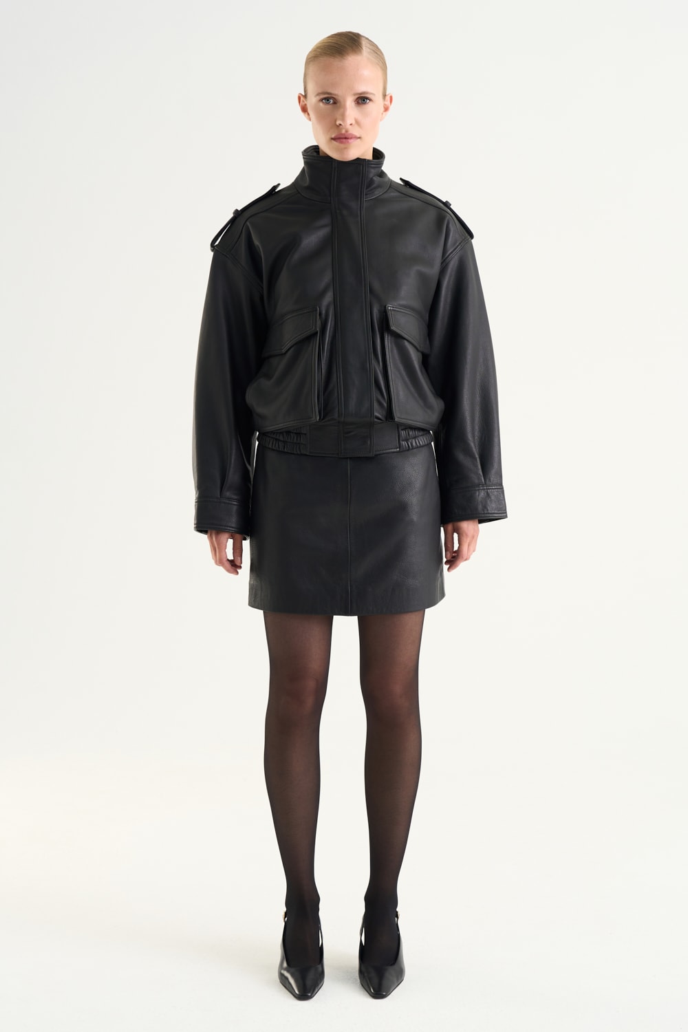Helia Leather Skirt