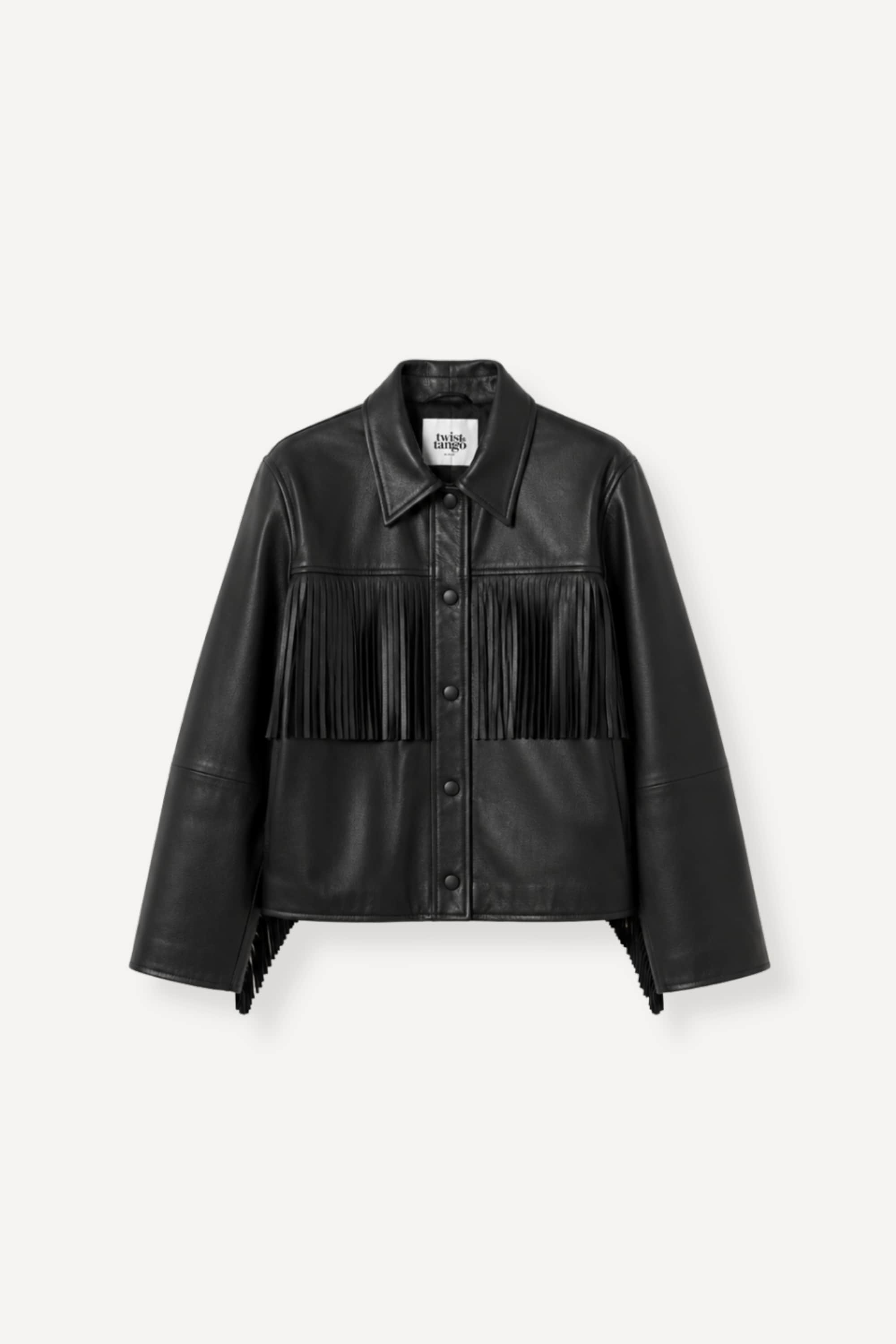 Dione Fringe Leather Jacket