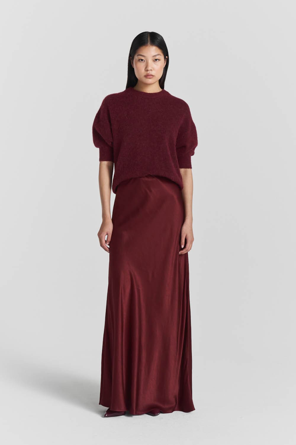 Tyne Satin Maxi Skirt