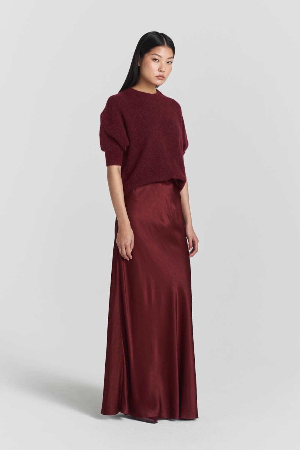 Tyne Satin Maxi Skirt