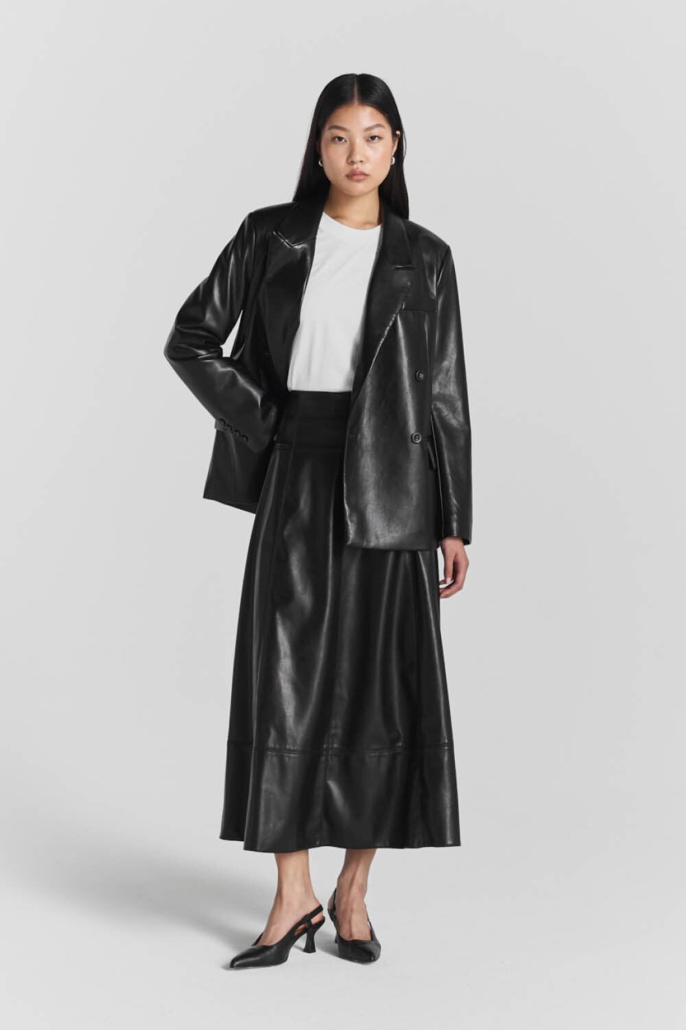 Page Faux Leather Skirt