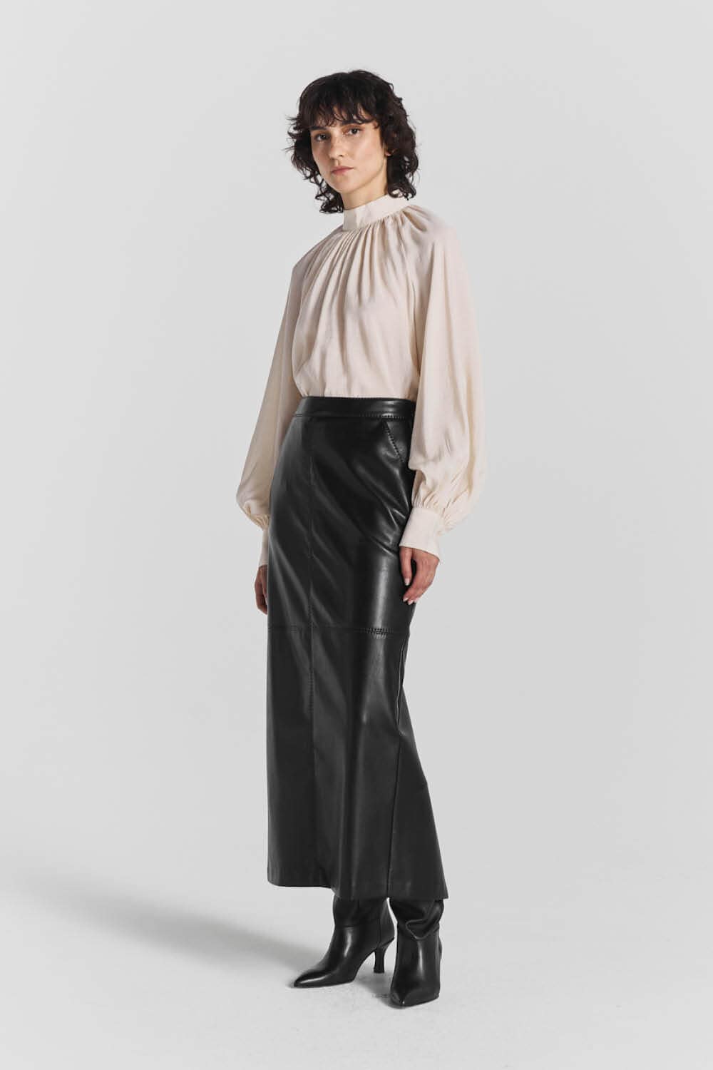 Yara Faux Leather Skirt www.twisttango