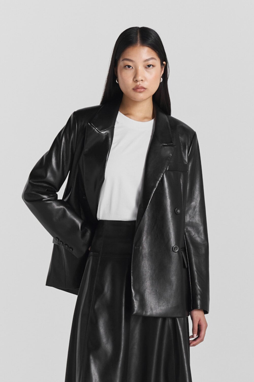 Taniel Faux Leather Blazer