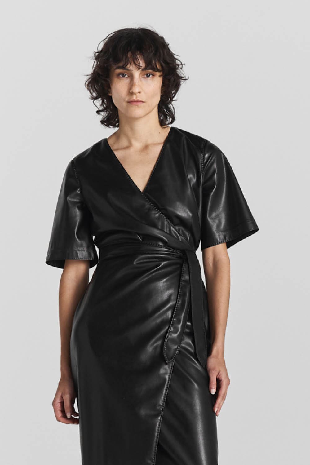 Ella Faux Leather Dress